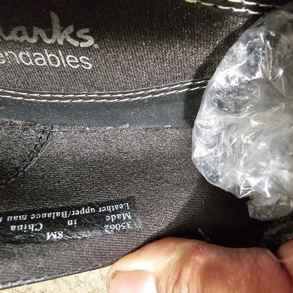 Clarks unloop black slip on shoe size 8M leather flats shoes - Picture 8 of 9